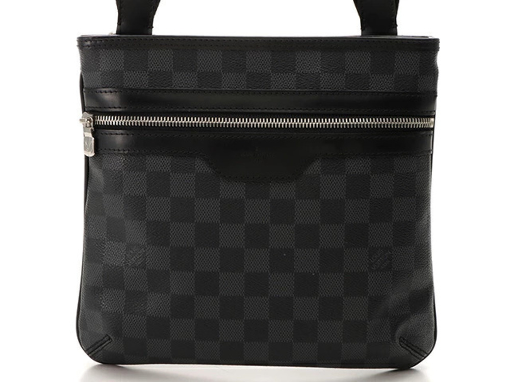 LOUIS VUITTON Thomas Damier Graphite Black Shoulder Bag Gray